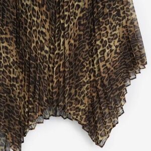 Kooples Asymmetrical Leopard Midi Skirt